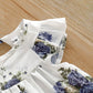 Kids fashion Girls Outfits Floral Summer Sleeveless Tops Shorts 2Pcs Clothes Set White 193431