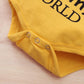 Baby Girls Clothes Girls Outfits Letter Print Romper Sunflower Winter Pants Headband 3Pcs Yellow YC2006514