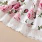 Baby Clothes Baby Girl Pink Floral Ruffle Short Sleeve Dress 212111338