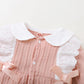 Baby Girls Romper Doll Collar Bodysuit Single Breasted Design One Piece Winter Jumpsuit Pink BL22110897