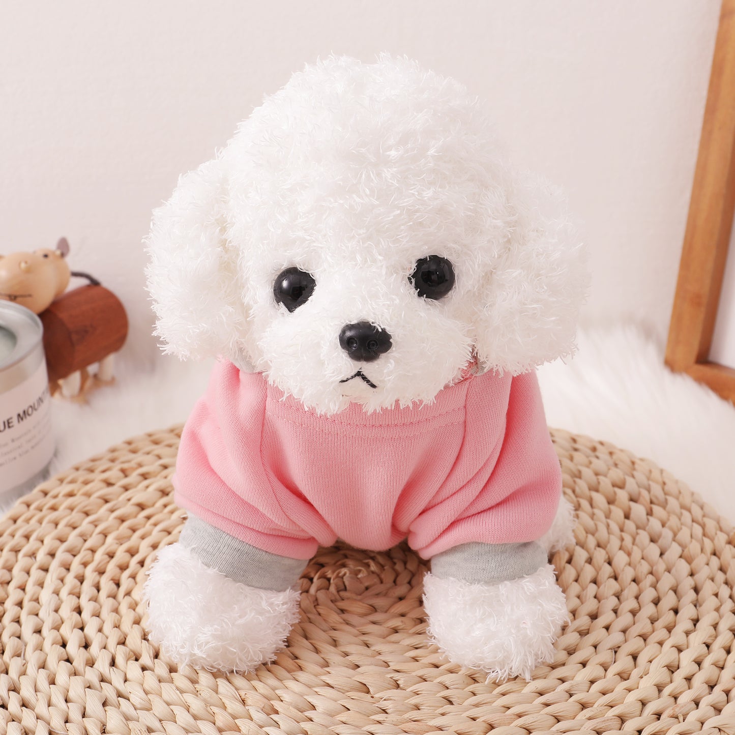 Pet Dog and Cat Clothes Pet Fashion Hoodie with Pockets Pink HA32108006