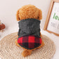 Pet Dog and Cat Clothes Pet Fashion Hoodie with Pockets Grey Plaid HA32107752
