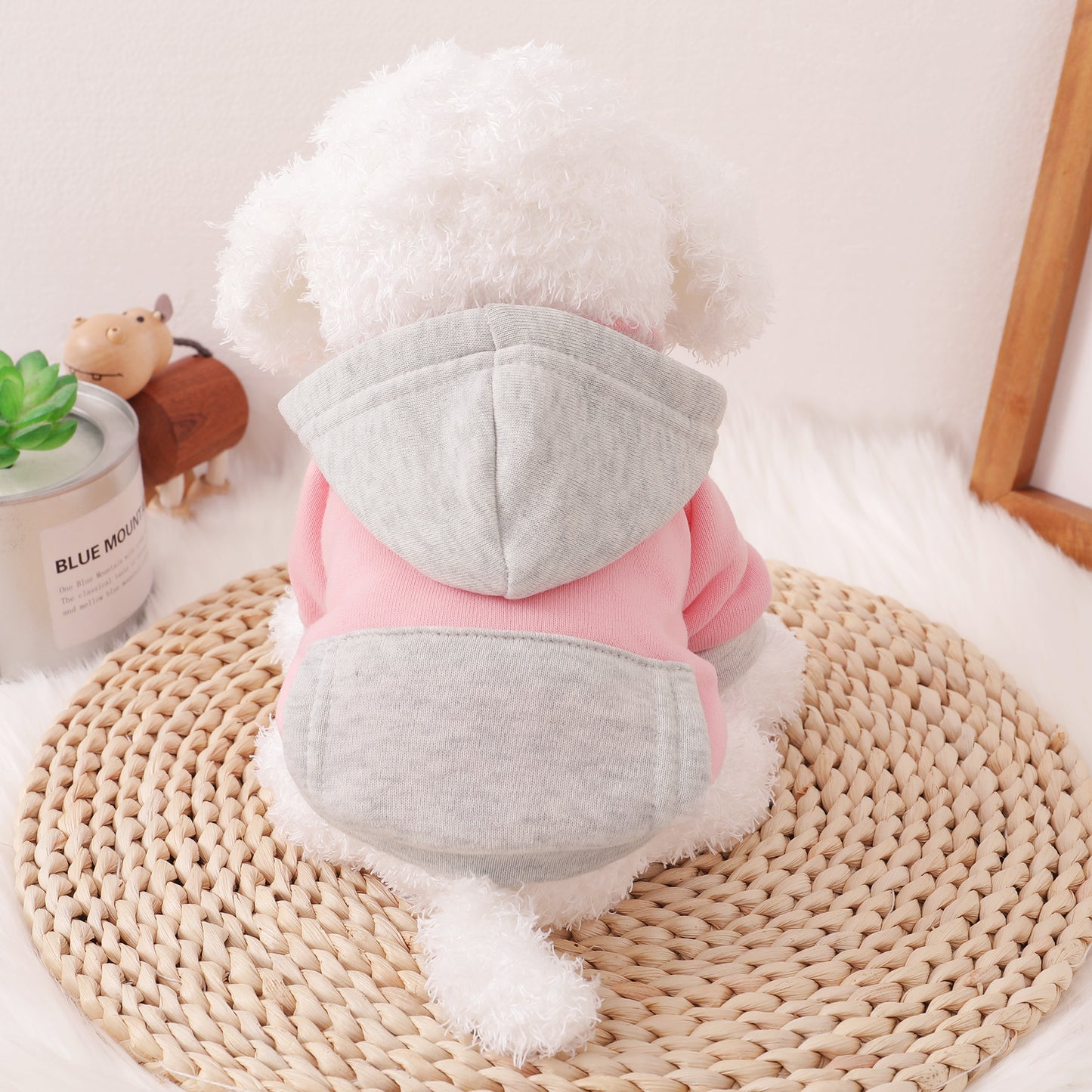 Pet Dog and Cat Clothes Pet Fashion Hoodie with Pockets Pink HA32108006