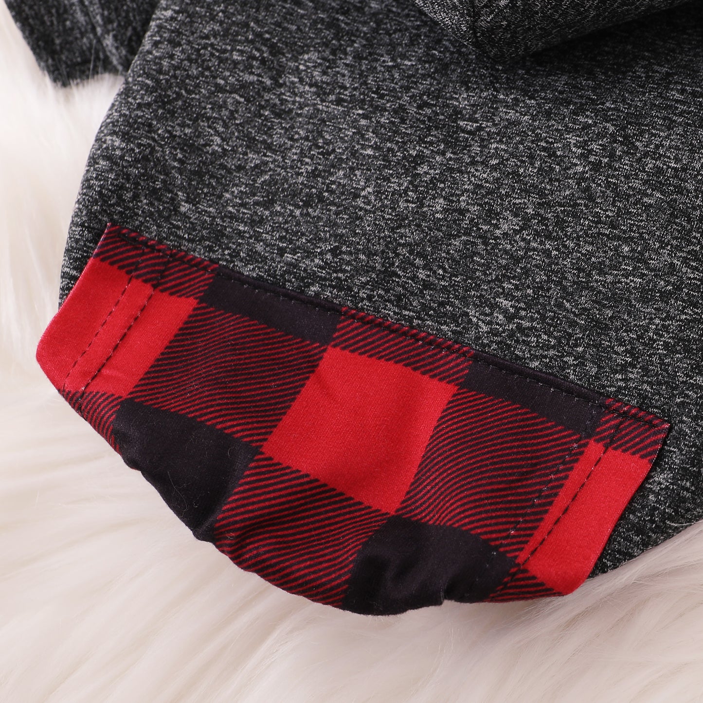 Pet Dog and Cat Clothes Pet Fashion Hoodie with Pockets Grey Plaid HA32107752