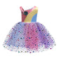 Girls Dress Children Baby Rainbow Mesh Skirt Girls Princess Dress3217