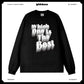 Customized Long Sleeve Round Neckline, Three-dimensional English pattern, black, white, pure cotton, matching outfits, whatever design you wantDZ2228