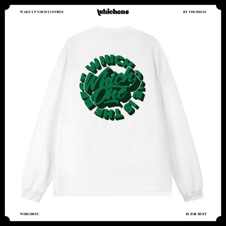 Customized Long Sleeve Round Neckline, three-dimensional circle pattern, black, white, pure cotton, matching outfits, whatever design you wantDZ2227