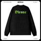 Customized Long Sleeve Round Neckline, Medusa English pattern, black, white, pure cotton, matching outfits, whatever design you wantDZ2225