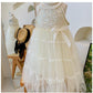 Kids Fashion Girls' Dress Summer Sleeveless Strap Dress Princess Dress White 22X074