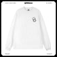 Customized Long Sleeve Round Neckline, English pattern of circle smoke, black, white, pure cotton, matching outfits, whatever design you wantDZ2233