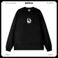 Customized Long Sleeve Round Neckline, gothic alphabet, black, white, pure cotton, matching outfits, whatever design you wantDZ2222