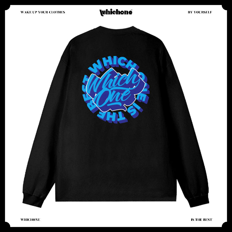 Customized Long Sleeve Round Neckline, three-dimensional circle pattern, black, white, pure cotton, matching outfits, whatever design you wantDZ2227