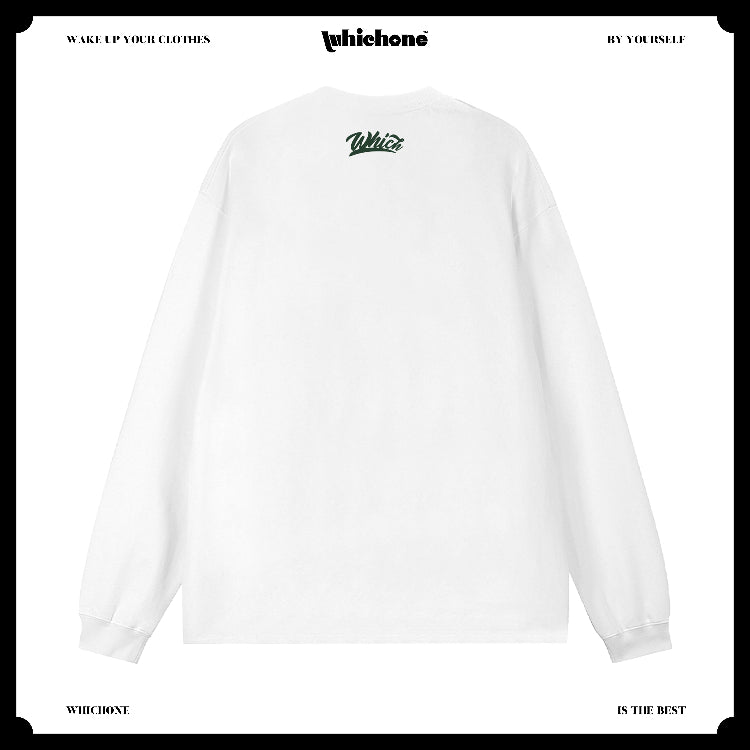 Customized Long Sleeve Round Neckline, simple letters, black, white, pure cotton, matching outfits, whatever design you wantDZ2224