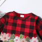 Baby Girls Dress 1PCS Autumn Dress Floral Plaid Print Splice Dress  132206456