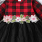Baby Girls Dress 1PCS Autumn Dress Floral Plaid Print Splice Dress  132206456