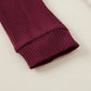Baby Girls Romper Jumpsuit Onesies Bodysuit Solid Color Long Sleeve Round Neck Romper Red MO197643-1