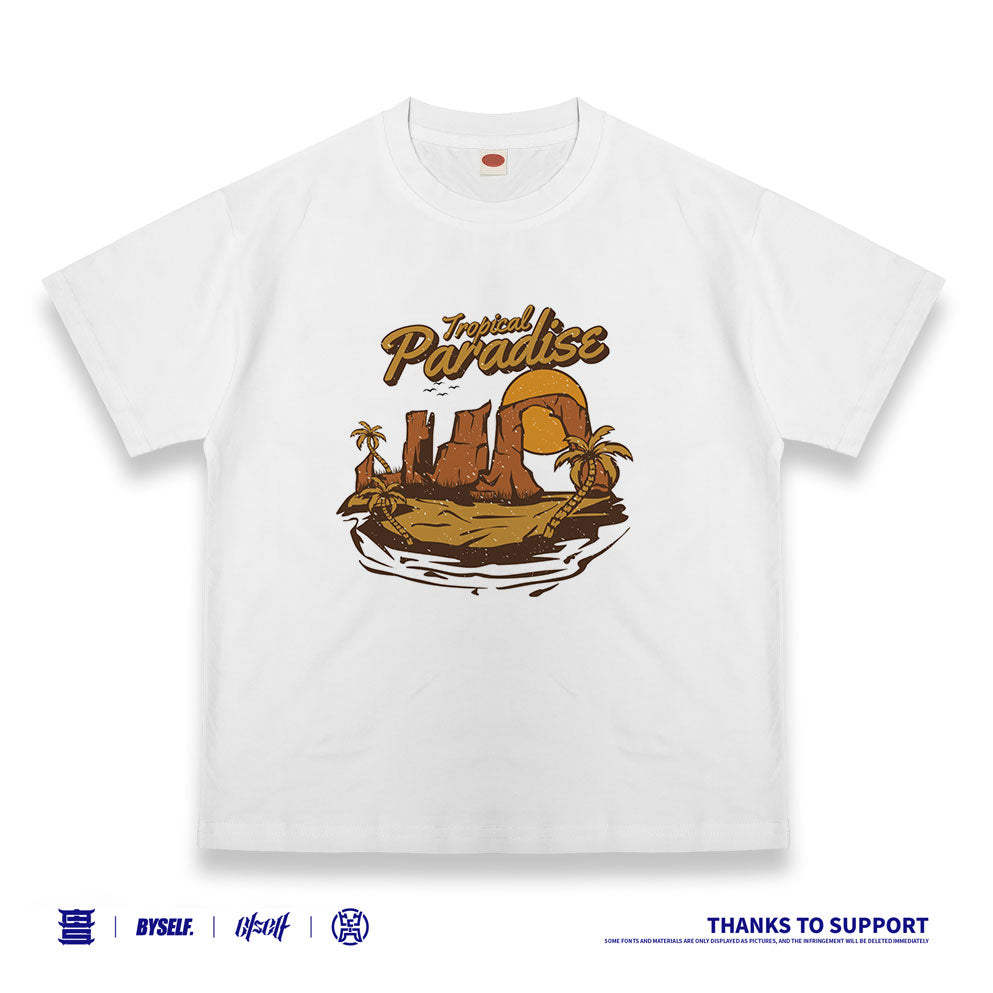 Customized T-shirt Ice Cotton, Matching Outfits, Vintage seaside pattern, Child and adult sizes, Whatever Design You Want220713