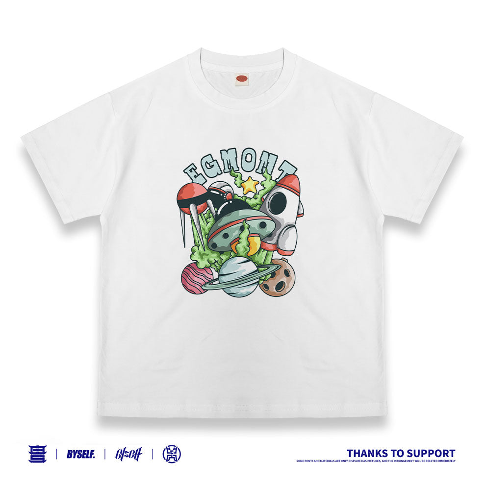 Customized T-shirt Ice Cotton, Matching Outfits, Cartoon planet pattern, Child and adult sizes, Whatever Design You Want220700