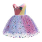 Girls Dress Children Baby Rainbow Mesh Skirt Girls Princess Dress3217
