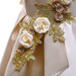 Kid Girls Princess Dress Solid Color Embroidery Sleeveless Round Neck Puffy Dress 1PCS Princess Dress-2948
