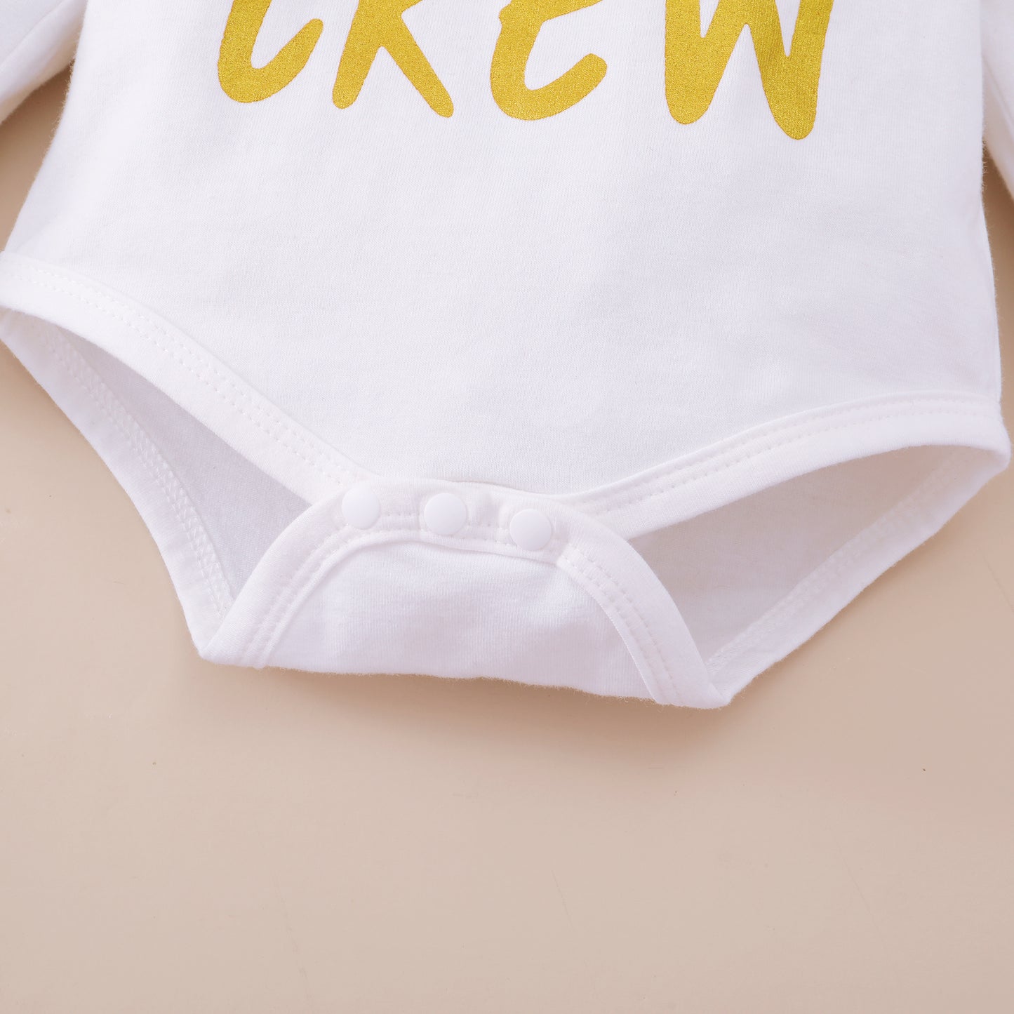 Baby Clothes Baby Romper Text And Rose Print Hoodie 4PCS Long Sleeve Trousers Suit Hat Included MO32107159