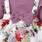 Newborn Baby Girl Clothes Long Sleeve Romper Top Ruffle Strap Skirt Outfits Set Baby Girl Overall Dress 32107007-2