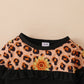 Baby Girls Outfits Long Sleeve Leopard Print Round Neck Top +Elastic Pants 2Pcs Clothes Set 32107161-1