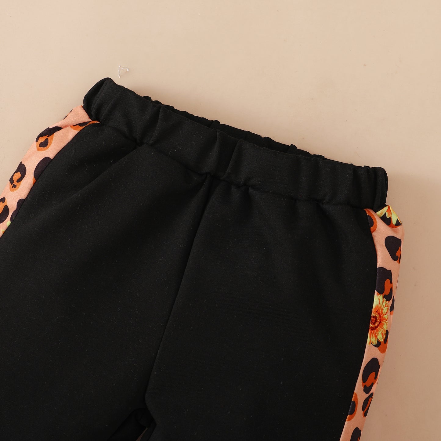Baby Girls Outfits Long Sleeve Leopard Print Round Neck Top +Elastic Pants 2Pcs Clothes Set 32107161-1