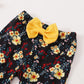 Baby Girls Outfits Solid Color Romper Top Sunflower Print Pants Headband 3Pcs Winter Clothes Set 32110704