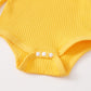 Baby Girls Outfits Solid Color Romper Top Sunflower Print Pants Headband 3Pcs Winter Clothes Set 32110704