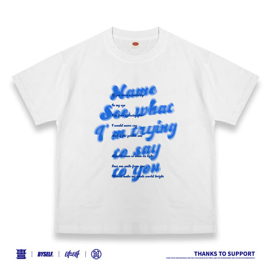 Customized T-shirt Ice Cotton, Matching Outfits, English poetry pattern, Child and adult sizes, Whatever Design You Want220702