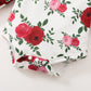 Baby Girls Outfits Red Color Romper Top Rose Print Pants Headband 4Pcs Winter Clothes Set KM32107017
