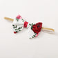 Baby Girls Outfits Red Color Romper Top Rose Print Pants Headband 4Pcs Winter Clothes Set KM32107017