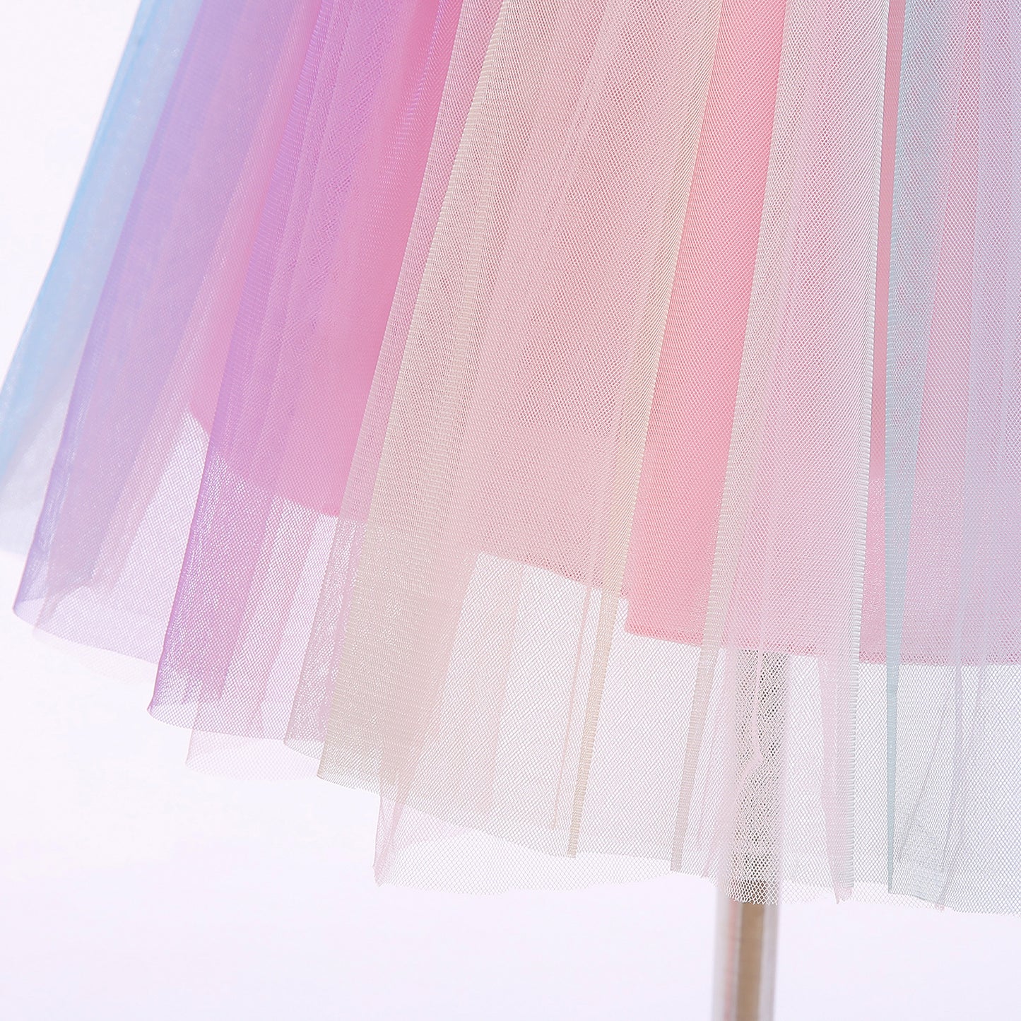Princess Dress For Unicorn Print Gauze Sleeveless Square Neck Dress Princess One Piece Party Dress ,Pink S840