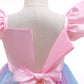 Princess Dress For Unicorn Print Gauze Sleeveless Square Neck Dress Princess One Piece Party Dress ,Pink S840