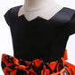 Princess Dress Fashion Pattern Splice Halloween Dress 1PCS Princess Dress Black 8413