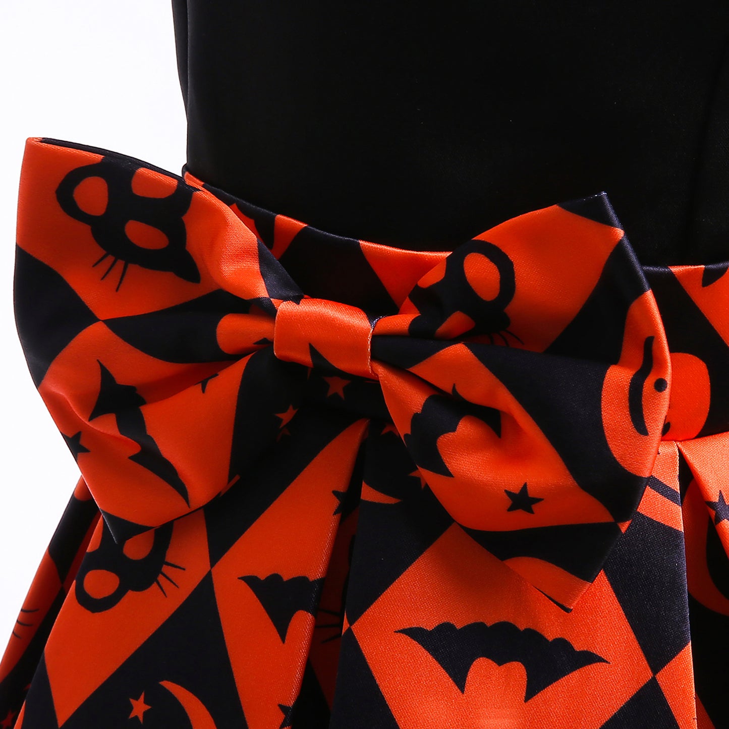 Princess Dress Fashion Pattern Splice Halloween Dress 1PCS Princess Dress Black 8413