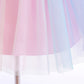 Kids Fashion Princess Dress For Toddler Girls Rainbow Rabbit Gauze Dress One Piece Party Dress ZT-S852