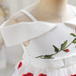 Kids Fashion Girls Princess Dress Off The Shoulder Rose Print Dress One Piece Performance Dress ZT-2910