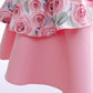 Baby Girls Princess Dress Floral Bow Sloping Shoulder Summer Performance Dress One Piece Party Dress ZT-8576