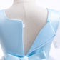 Toddler Baby Girls Princess Dress Bubble Sleeve Round Neck Embroidery Dress 1PCS Princess Dress Blue Z838