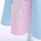 Toddler Baby Girls Princess Dress Bubble Sleeve Round Neck Embroidery Dress 1PCS Princess Dress Blue Z838