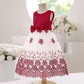 Toddler Baby Girls Princess Dress Floral Embroidery Gauze Sleeveless Round Neck Bow Dress 1PCS Princess Dress 2799