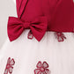 Toddler Baby Girls Princess Dress Floral Embroidery Gauze Sleeveless Round Neck Bow Dress 1PCS Princess Dress 2799