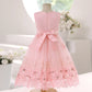 Toddler Baby Girls Princess Dress Floral Embroidery Gauze Sleeveless Round Neck Bow Dress 1PCS Princess Dress 2799