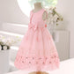 Toddler Baby Girls Princess Dress Floral Embroidery Gauze Sleeveless Round Neck Bow Dress 1PCS Princess Dress 2799