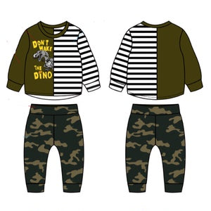 Baby Clothes Baby Outfit Long Sleeve Camouflage Print Pants 2PCS W32109608
