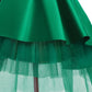 Toddler Baby Girls Princess Dress Embroidery One Shoulder Puffy Dress 1PCS Princess Dress Green 8428