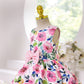 KID FASHION Baby Girls Princess Dress Floral Bow Sleeveless Party One Piece Performance Dress 8042