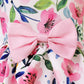 KID FASHION Baby Girls Princess Dress Floral Bow Sleeveless Party One Piece Performance Dress 8042